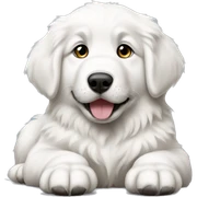 Great Pyrenees puppy laying sticker