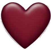 burgundy heart  sticker