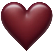 Maroon heart sticker