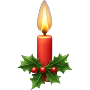 christmas candle sticker