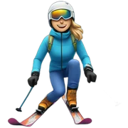 Skiing sticker