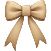 Beige bow sticker