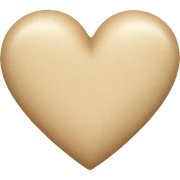 beige heart sticker