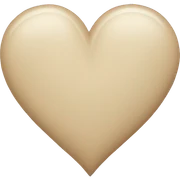 Beige heart sticker