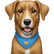 Dog wearing blue outfit sticker