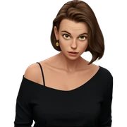 brown haired girl with earrings sticker