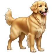 dog golden retriever full body sticker