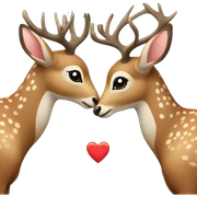 two deer in love sticker