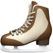 Brown ice skates sticker