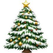 white christmas tree sticker