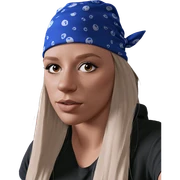girl with blue bandana sticker