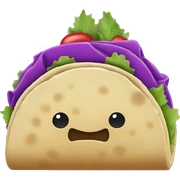 Purple taco sticker