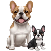 frenchie and dog sticker