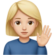 Face holding hand to ear sticker