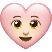 light pink heart sticker