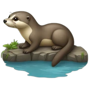 Loutre sur chien sticker