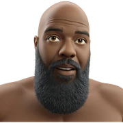 bald male with beard sticker