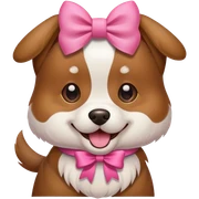 dog with a pink bow sticker