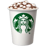 Starbucks hot chocolat sticker