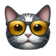 Cat with sunglasses sticker
