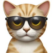 Cat with sunglasses sticker
