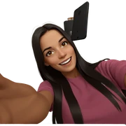 happy girl selfie portrait sticker