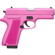 Pink gun sticker