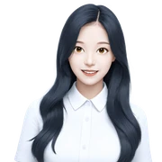 smiling girl in white shirt sticker
