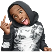 playful boy sticking tongue out sticker