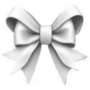 White bow sticker