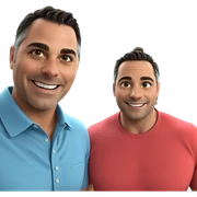 smiling boys indoors together sticker