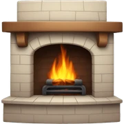 Warm fireplace sticker
