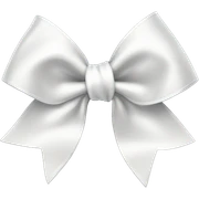 white satin bow sticker
