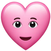 Pink heart sticker