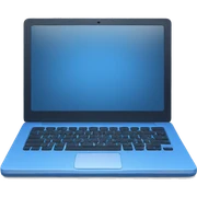 blue laptop sticker
