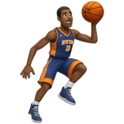 Basketball playing basketball sticker