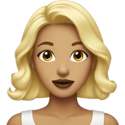 Blonde lipstick sticker