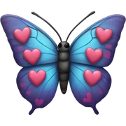 Bitterfly with hearts  sticker
