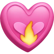 pink hearth with butterly sticker