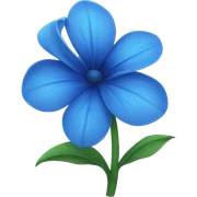 blue flower sticker