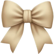 Beige bow sticker