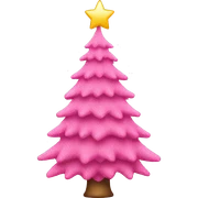 Pink Christmas tree sticker
