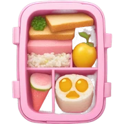 Light pink bento box open sticker