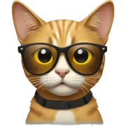 Cat with sunglasses sticker