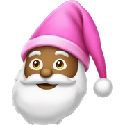 Pink Santa hat sticker
