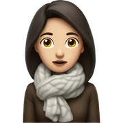 Brunette feeling cold sticker