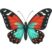 mariposa roja sticker