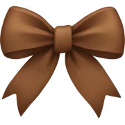 Brown bow sticker