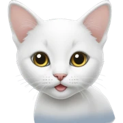 white kitten sticker