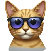 Cat with sunglasses sticker